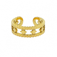 Ringe aus Stainless Steel - Rostfreiem Stahl Stern Gold