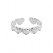 Ringe aus Stainless Steel - Rostfreiem Stahl Herz Silber