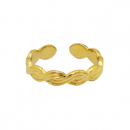Ringe aus Stainless Steel - Rostfreiem Stahl Twist Gold