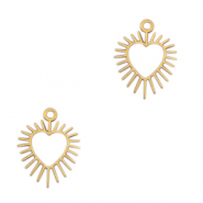 Stainless Steel - Rostfrei Stahl Anh&auml;nger Herz Gold