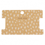Schmuck Karten "for you" Hearts Brown