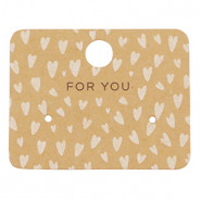 Schmuck Karten "for you" Hearts Brown