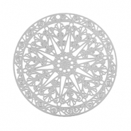 Stainless Steel - Rostfrei Stahl Anhänger Bohemian 40mm Silver