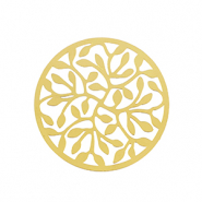 Stainless Steel - Rostfrei Stahl Anh&auml;nger Bohemian 33mm Gold