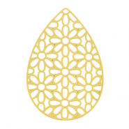 Stainless Steel - Rostfrei Stahl Anhänger Bohemian Tropfen Gold