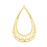 Stainless Steel - Rostfrei Stahl Anh&auml;nger Bohemian Tropfen Gold