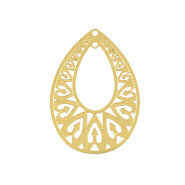 Stainless Steel - Rostfrei Stahl Anh&auml;nger Bohemian Tropfen Gold