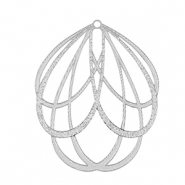 Stainless Steel - Rostfrei Stahl Anhänger Bohemian Blume Silver