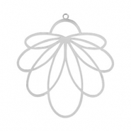 Stainless Steel - Rostfrei Stahl Anh&auml;nger Bohemian Blume Silver