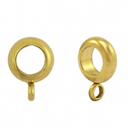 Stainless Steel - Rostfrei Stahl Perlen Disc mit Öse Gold