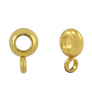 Stainless Steel - Rostfrei Stahl Perlen Disc mit Öse Gold