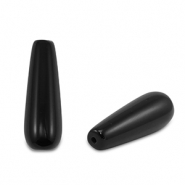Naturstein Perlen Achat Tropfen Black