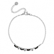Armb&auml;nder aus Stainless Steel - Rostfreiem Stahl Silver-black