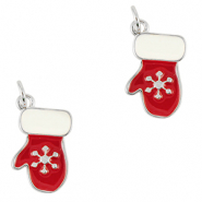 Brass TQ Metall Anh&auml;nger Handschuh Silver