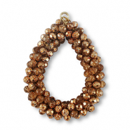 Top Facett Anh&auml;nger Tropfen Copper brown