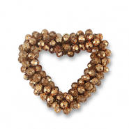 Top Facett Anh&auml;nger Herz Copper brown