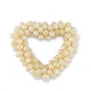 Top Facett Anh&auml;nger Herz Vanilla yellow