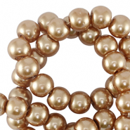 Glaswachsperlen 8mm Taupe brown