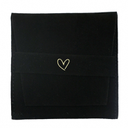 Schmuckbeutel Heart Black-gold