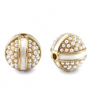 Bohemian-Perlen White-gold