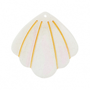 Resin Anh&auml;nger Muschel Off white