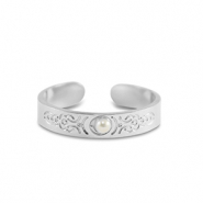 Ringe aus Stainless Steel - Rostfreiem Stahl Perlen Silver