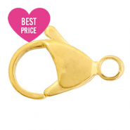 Stainless Steel - Rostfreiem Stahl Schmuckzubehör Karabinerverschluss 10mm Gold