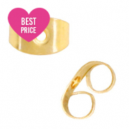 Stainless Steel - Rostfreiem Stahl Schmuckzubehör Ohrring Verschluss 6x4.5mm Gold