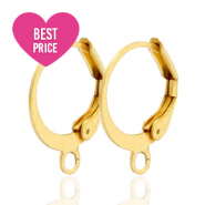 Stainless Steel - Rostfreiem Stahl Schmuckzubehör Ohrhänger verschliessbar mit Öse Gold