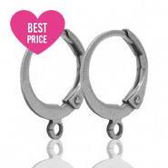 Stainless Steel - Rostfreiem Stahl Schmuckzubehör Ohrhänger verschliessbar mit Öse Silver