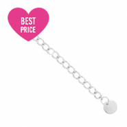 Stainless Steel - Rostfreiem Stahl Schmuckzubeh&ouml;r Verl&auml;ngerungskette coin 6mm Silber