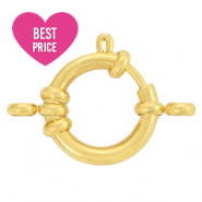 Stainless Steel - Rostfreiem Stahl Schmuckzubehör Rettungsring Verschluss 10mm mit Ösen Gold