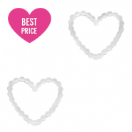 Stainless Steel - Rostfrei Stahl Anhänger/Zwischenstück Herz Silber