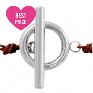 Stainless Steel - Rostfrei Stahl Schmuckzubehör Kapitelverschluss Silber