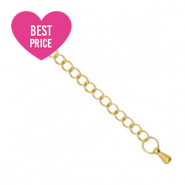 Stainless Steel - Rostfrei Stahl Schmuckzubeh&ouml;r Verl&auml;ngerungskette drop Gold