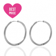 Ohrringe aus Stainless Steel - Rostfreiem Stahl Creolen 20mm Silber