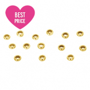 Stainless Steel - Rostfrei Stahl Schmuckzubehör Quetschperlen 3mm Gold