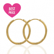 Ohrringe aus Stainless Steel - Rostfreiem Stahl Creolen 17mm Gold