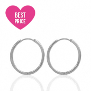 Ohrringe aus Stainless Steel - Rostfreiem Stahl Creolen 13mm Silver