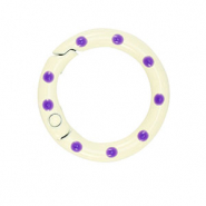Farbiges Zubeh&ouml;r Schl&uuml;ssel Anh&auml;nger Ring Off white-purple