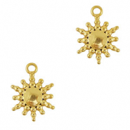 Stainless Steel - Rostfrei Stahl Anh&auml;nger Sonne Gold