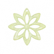 Resin Anh&auml;nger Blume Light green