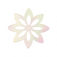 Resin Anh&auml;nger Blume Multicolor lilac-green