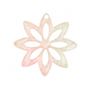Resin Anh&auml;nger Blume Light pink