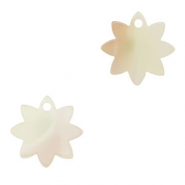 Resin Anh&auml;nger Blume Beige