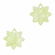 Resin Anh&auml;nger Blume Light green