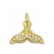 Brass TQ Metall Anhänger Schwanz Gold