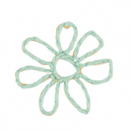Bast Anh&auml;nger Blume 55mm Mint green