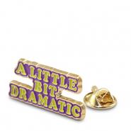 Anstecker "A little bit dramatic" Purple-yellow-gold