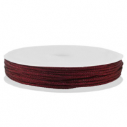 Makramee Band geflochten 1mm Bordeaux metallic
